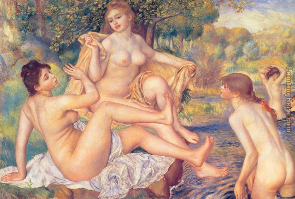 The Large Bathers painting - Pierre Auguste Renoir The Large Bathers art painting The Large Bathers painting - Pierre Auguste Renoir The Large Bathers art painting